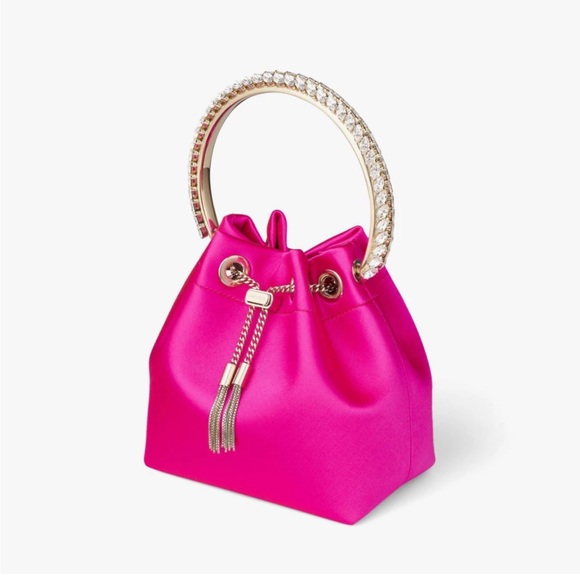 Jimmy Choo pink satin Bon Bon bag - Picture 2 of 5